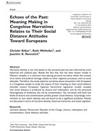 Echoes of the past: The relation of redemption and contamination in Congolese narratives to social distant attitudes towards Europeans